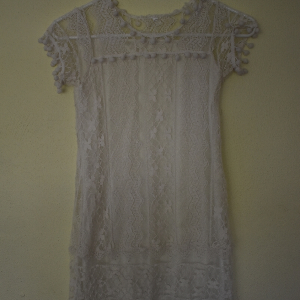 White lace dress